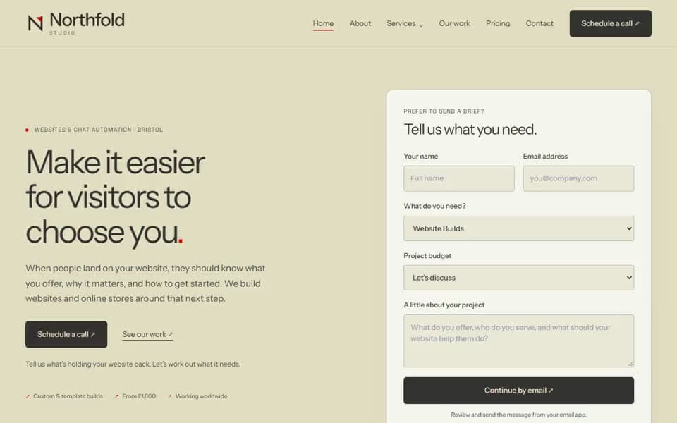 Agency Portfolio website template preview