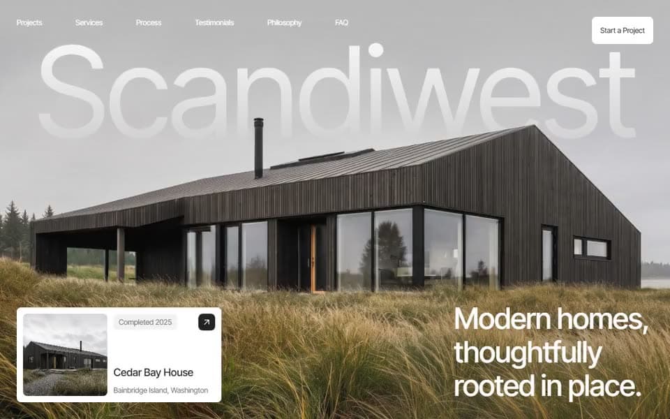 Design-Build Studio homepage preview