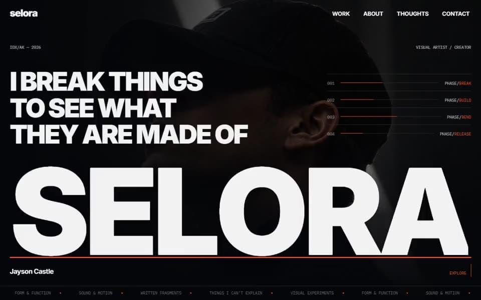 Digital Artist Portfolio homepage preview