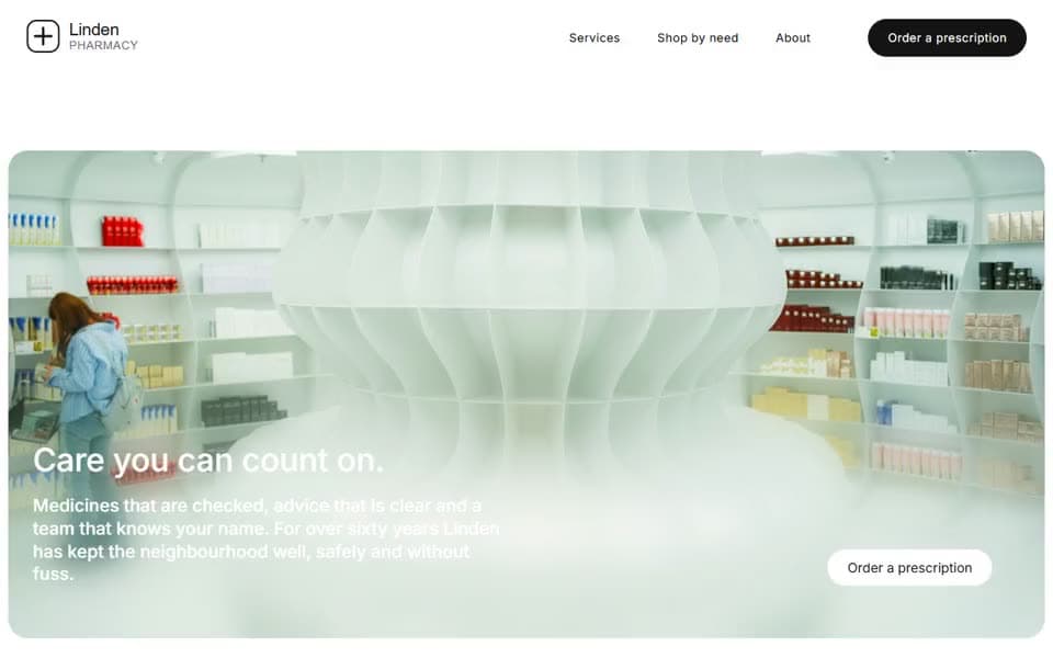 Independent Pharmacy website template preview