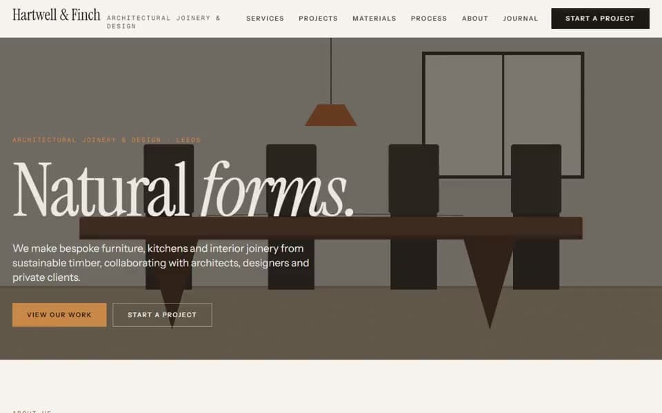 Joinery & Furniture Studio website template preview
