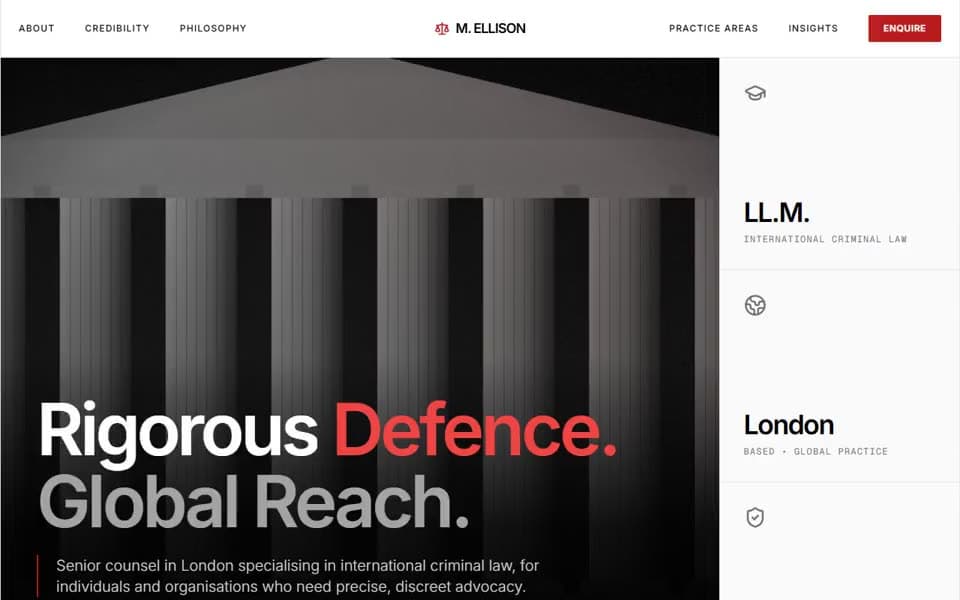 Law Practice website template preview