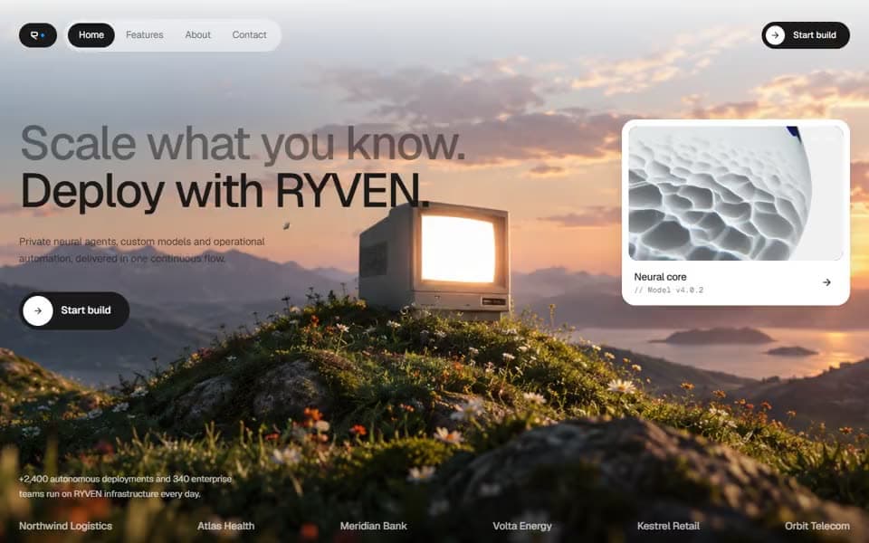 Private AI Company Website homepage preview
