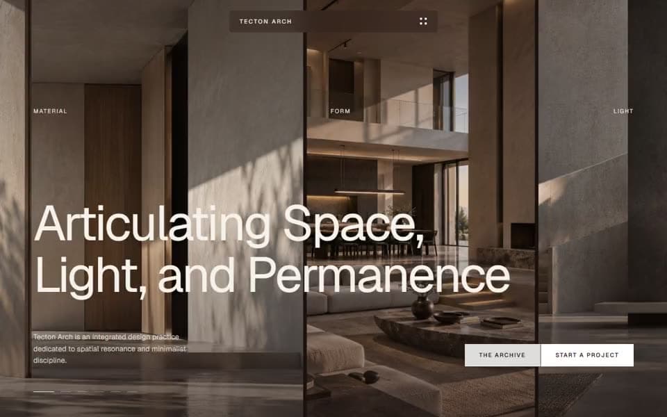 Architecture Archive Studio homepage preview