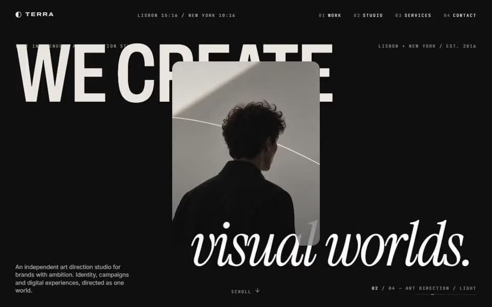 Art Direction Studio homepage preview