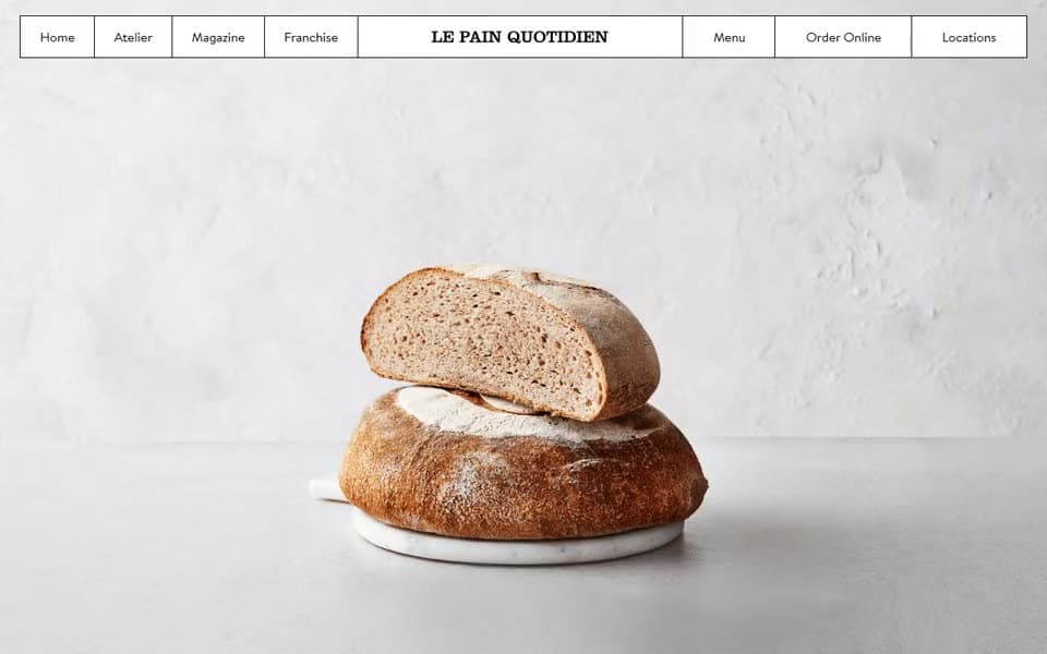 Bakery & Cafe Chain homepage preview