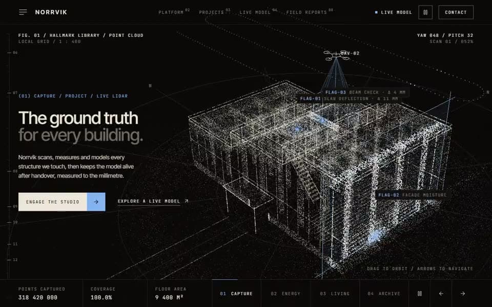Architecture & Building Data Studio homepage preview