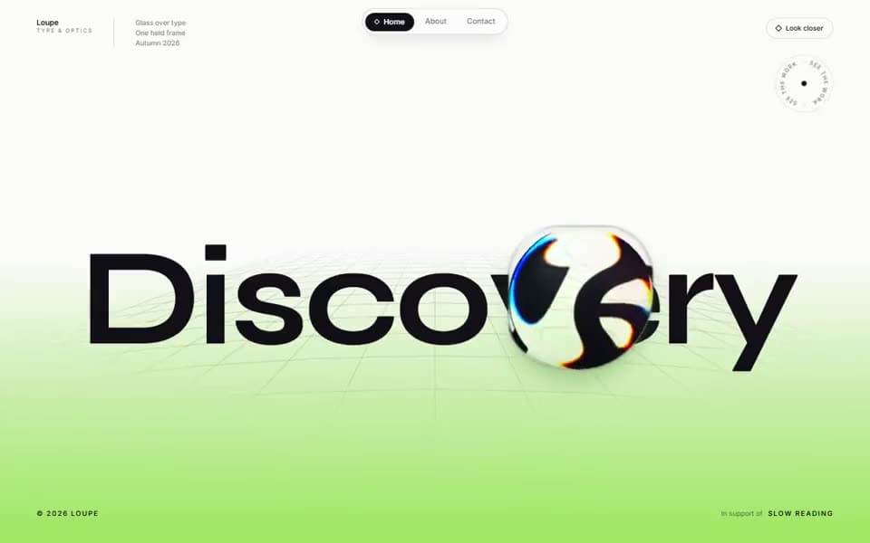 Glass Lens Studio homepage preview