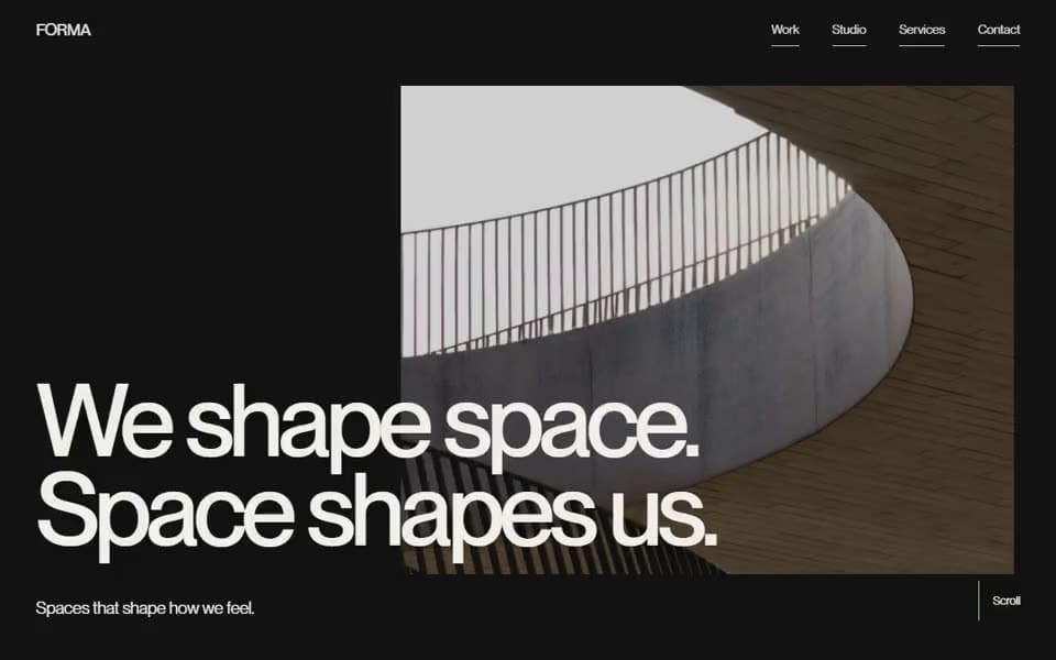 Immersive Architecture Studio homepage preview