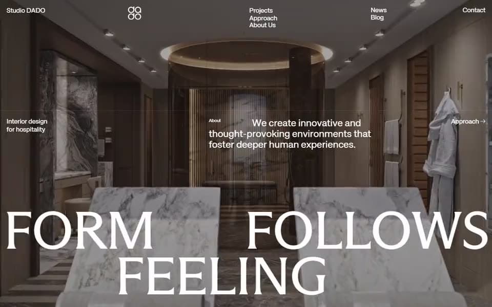 Interior Design Studio homepage preview