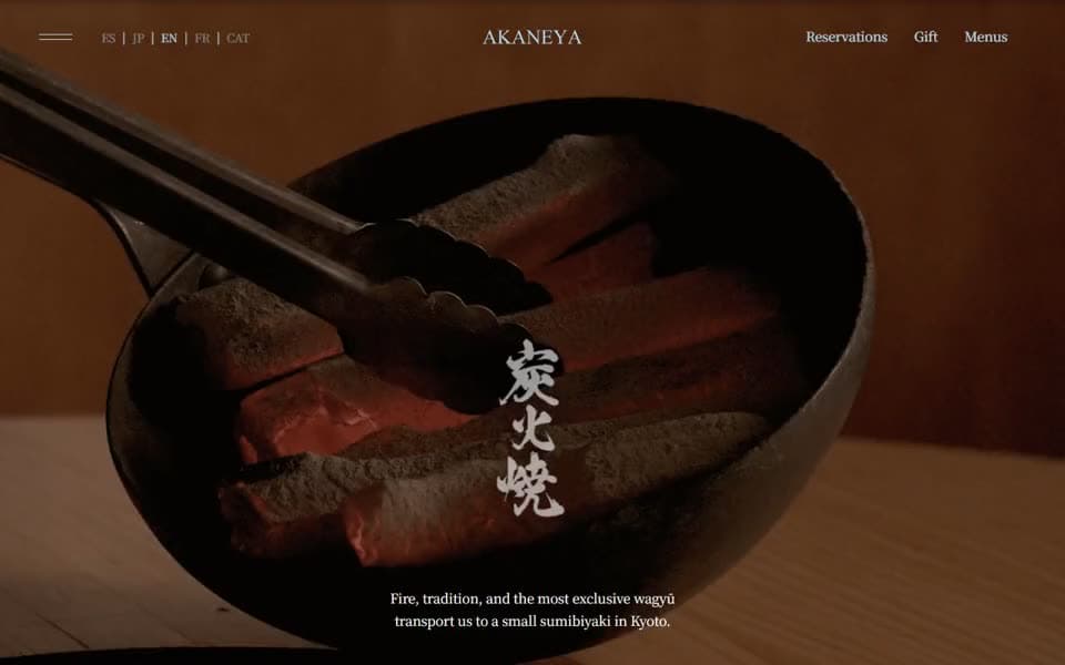 Japanese Restaurant homepage preview