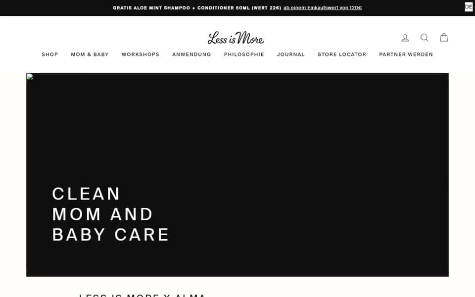 Natural Skincare Shop homepage preview