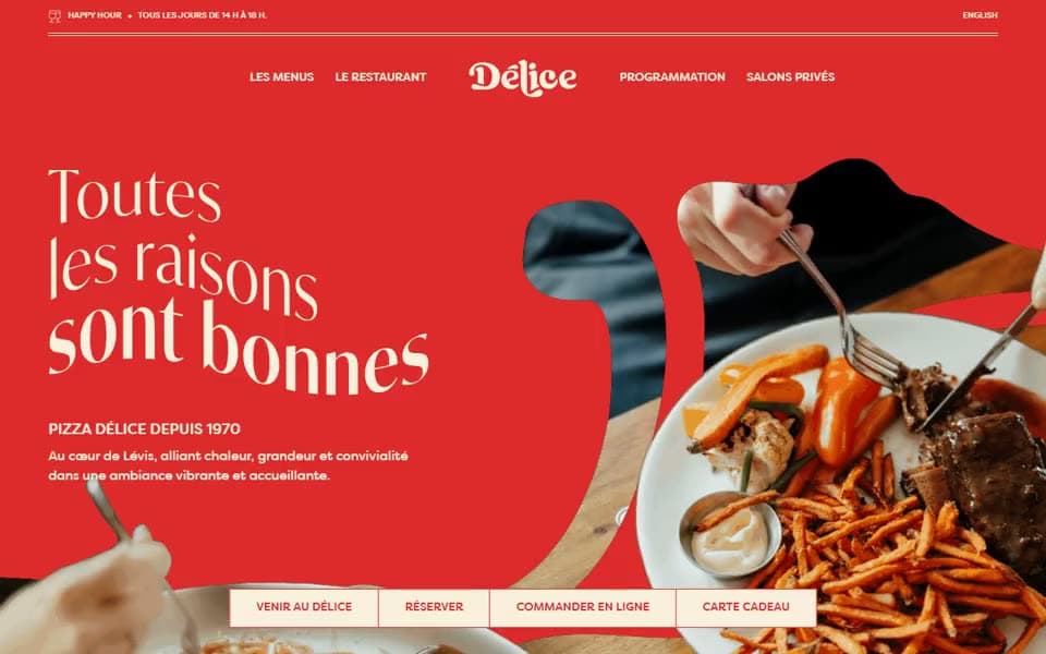Pizza Restaurant homepage preview