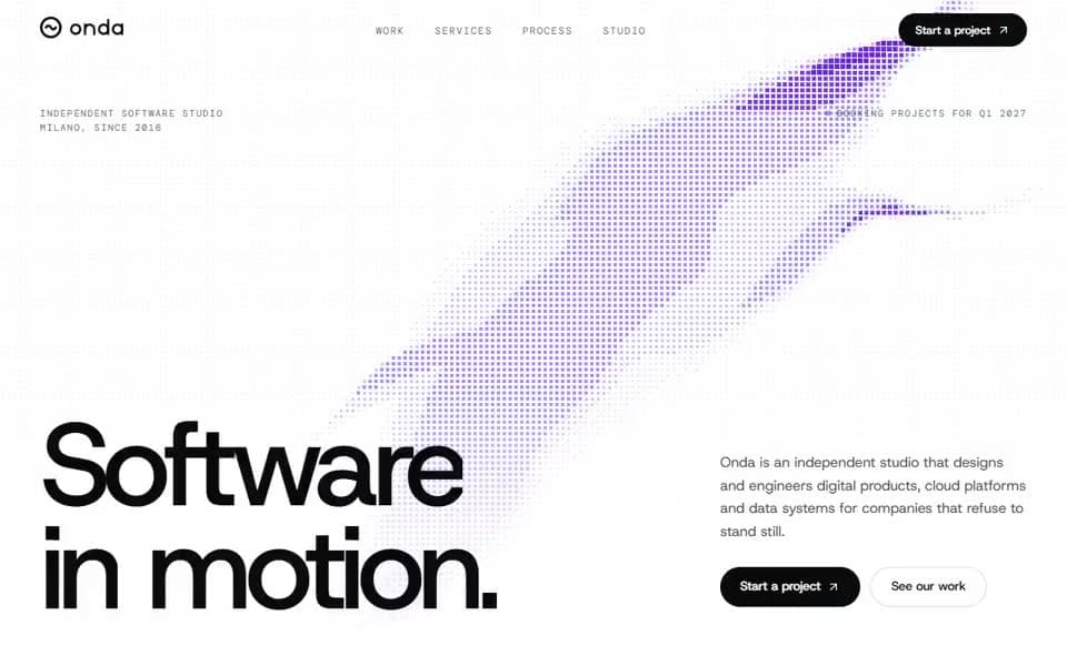 Software Studio homepage preview